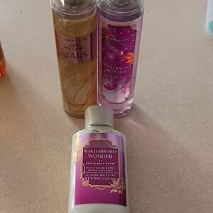Bath & Body Works Winterberry Wonder & In The Stars Full Size Trio